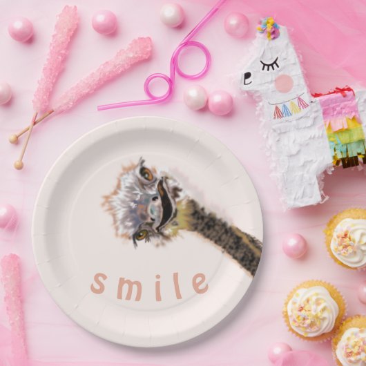 Funny Paper Tellers mit spielerischem Strauß - Läc Pappteller (Party)