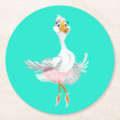 Funny Paper Untersetzer Ballerina Duck - Ihre Farb (Vorderseite)