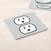 Funny Paper Untersetzer mit Happy-Face-Power (angewinkelt)