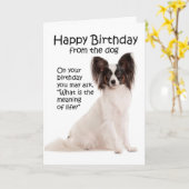 Funny Papillon Birthday Card Karte (Gelbe Blume)