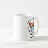 Funny Papillon Dog Business Suit Coffee  Kaffeetasse (VorderseiteRechts)