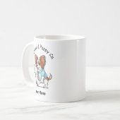 Funny Papillon Dog Business Suit Coffee  Kaffeetasse (Vorderseite Links)