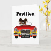 Funny Papillon Karte (Gelbe Blume)