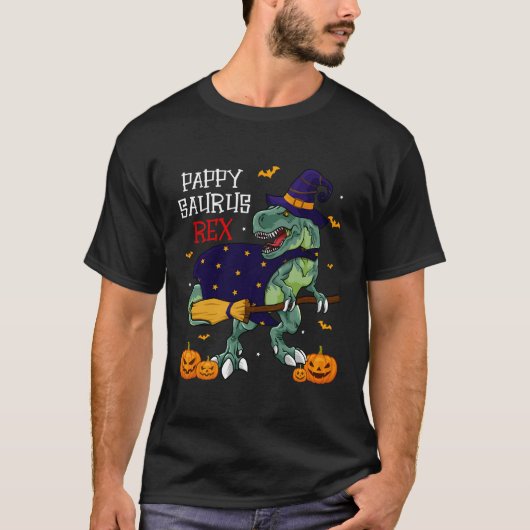 Funny Pappysaurus Rex Halloween Familie passt mir T-Shirt (Vorderseite)