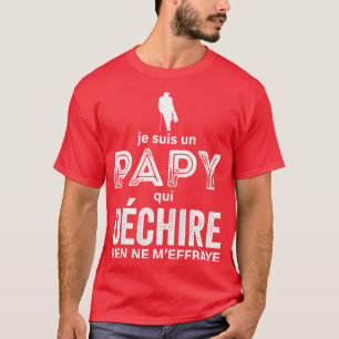Funny Papy Tearing Funny Grandad T-Shirt Geschenk