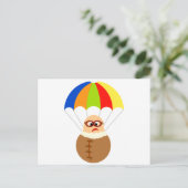 Funny Parachute Postcard Postkarte (Stehend Vorderseite)