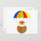 Funny Parachute Postcard Postkarte (Vorne/Hinten)