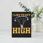 Funny Parachute Quote Skydiver Postkarte (Stehend Vorderseite)