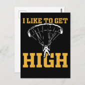 Funny Parachute Quote Skydiver Postkarte (Vorne/Hinten)