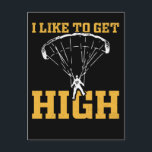 Funny Parachute Quote Skydiver Postkarte<br><div class="desc">Funny Parachute Quote Skydiver. Fallschirmspringen und Skydiving Sports.</div>