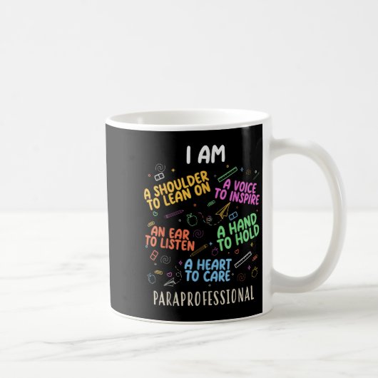 Funny Paraeducator Herz to Care Paraprofessional Kaffeetasse (Rechts)