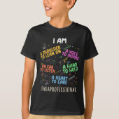 Funny Paraeducator Herz to Care Paraprofessional T-Shirt (Vorderseite)