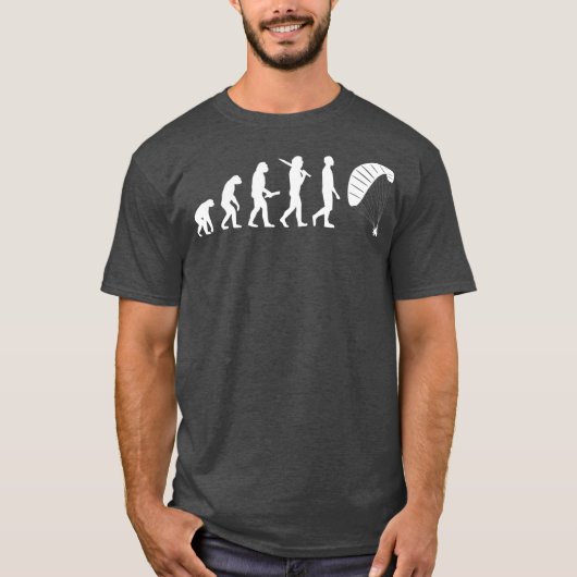 Funny Paragliding Evolution Geschenk für Paraglide T-Shirt (Vorderseite)