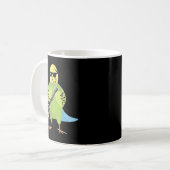 Funny Parakeet mit Sonnenbrille Bass Cla spielen Kaffeetasse (Vorderseite Links)