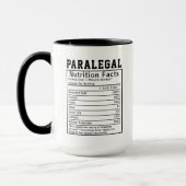 Funny Paralegal Nutrition Fakten Mitarbeiter Mitar Tasse (Links)