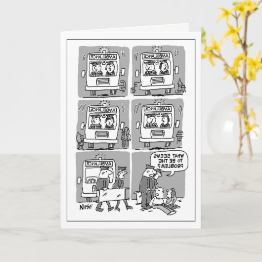 Funny Paramedic Card Karte (Gelbe Blume)