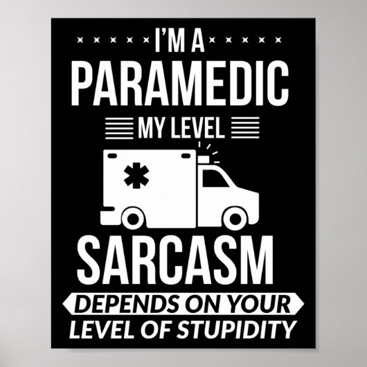 Funny Paramedic Emt Gift  Poster (Vorne)