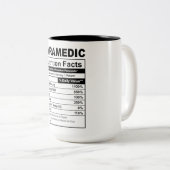 Funny Paramedic Nutrition Fakten Zweifarbige Tasse (VorderseiteRechts)