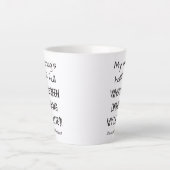 Funny Paranoid Optimist Coffee Loops Zitat Milchtasse (Vorderseite)