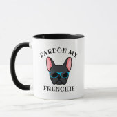 Funny Pardon my Frenchie Black French Bulldog Tasse (Links)