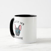 Funny Pardon my Frenchie Black French Bulldog Tasse (Vorderseite Links)