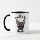 Funny Pardon my Frenchie Blue French Bulldog Tasse (Links)