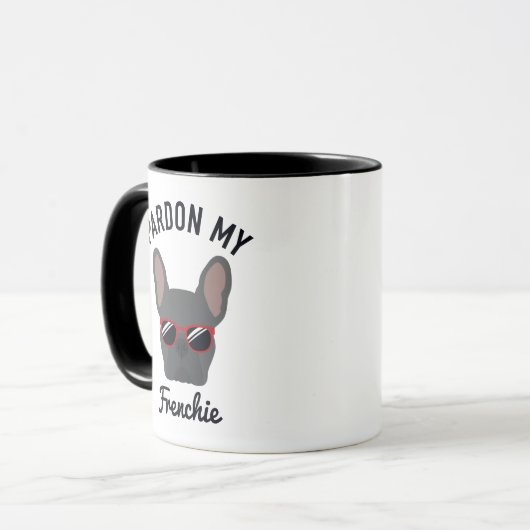 Funny Pardon my Frenchie Blue French Bulldog Tasse (Vorderseite Links)