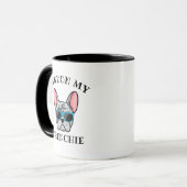 Funny Pardon my Frenchie Blue Merle French Bulldog Tasse (Vorderseite Links)