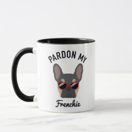 Funny Pardon my Frenchie Blue Tan French Bulldog Tasse