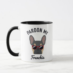Funny Pardon my Frenchie Blue Tan French Bulldog Tasse