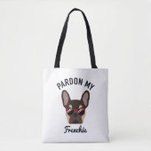 Funny Pardon my Frenchie Brown Tan French Bulldog Tasche (Vorderseite)