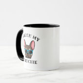 Funny Pardon my Frenchie Brown Tan French Bulldog Tasse (Vorderseite Links)