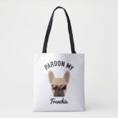 Funny Pardon my Frenchie Light Fawn French Bulldog Tasche (Vorderseite)