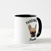Funny Pardon my Frenchie Light Fawn French Bulldog Tasse (VorderseiteRechts)
