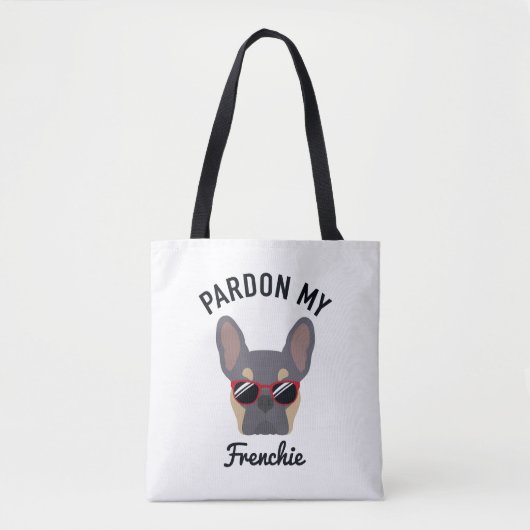 Funny Pardon my Frenchie Lilac Tan French Bulldog Tasche (Vorderseite)