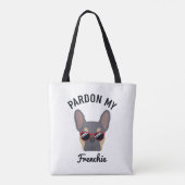 Funny Pardon my Frenchie Lilac Tan French Bulldog Tasche (Rückseite)