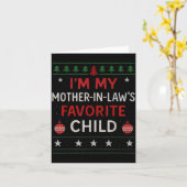 Funny Parent - Im My Mother In Laws Favorite Child Karte (Gelbe Blume)
