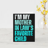 Funny Parent Men Women I'm My Mother In Law's Favo Karte (Gelbe Blume)