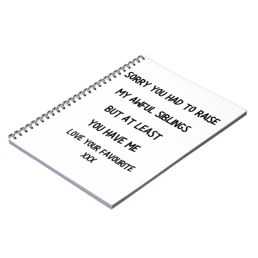 Funny Parent Notebook Notizblock (Linke Seite)