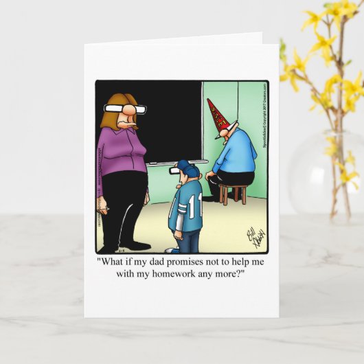Funny Parent Spaß Blank Greeting Card Karte (Gelbe Blume)