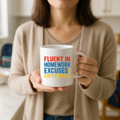 Funny Parent Tasse; Ausreden und Nachbesserungen v Kaffeetasse