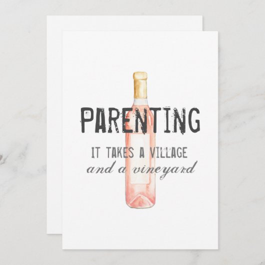 Funny Parent Village and Vineyard Zitat (Vorne/Hinten)