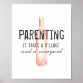 Funny Parent Village and Vineyard Zitat Poster (Vorne)