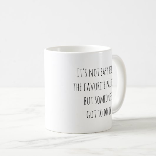 Funny Parenthood Mama Vater Lieblingsauteil Kaffeetasse (VorderseiteRechts)