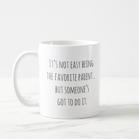 Funny Parenthood Mama Vater Lieblingsauteil Kaffeetasse (Links)