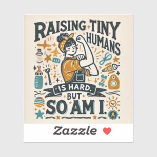 Funny Parenting Magnet - Winzige Menschen aufziehe Aufkleber