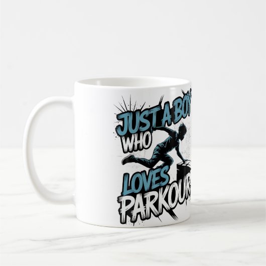 Funny Parkour Just A Boy Who Loves Parkour Free Ru Kaffeetasse (Links)