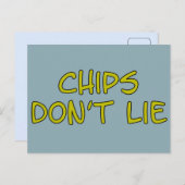 Funny Parody Slogan Chips Postkarte (Vorne/Hinten)