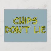 Funny Parody Slogan Chips Postkarte (Vorderseite)