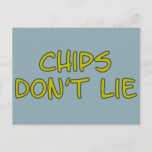 Funny Parody Slogan Chips Postkarte (Vorderseite)